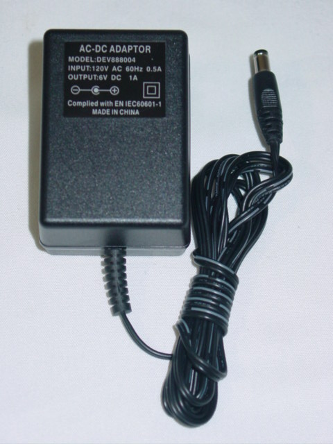 NEW DEV888004 AC Adapter 6V 1A 1000mA